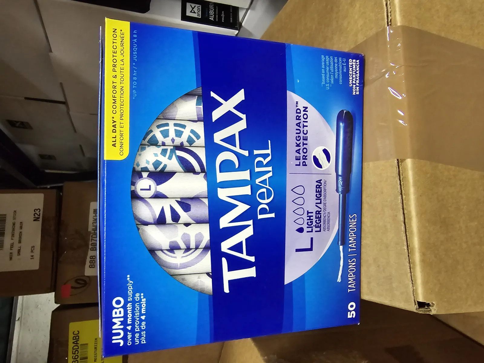 Tampax Pearl Tampons Light Absorbency with BPA-Free Plastic