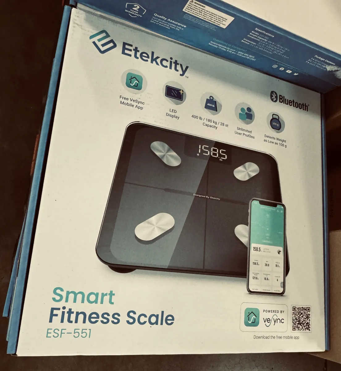 Etekcity Smart Scale for Body Weight, Bathroom Digital B2B - Main Image
