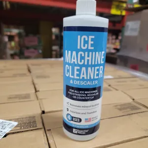 Essential Values Ice Machine Cleaner and Descaler 16 fl oz Descaler | Ice Maker Cleaner Compatible with All Major Brands (Scotsman, KitchenAid, Affresh, Opal, Manitowoc)