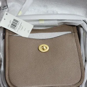 Coach Polished Pebble Leather Chaise Crossbody 19-B4/DARK ST